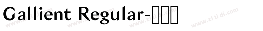 Gallient Regular字体转换